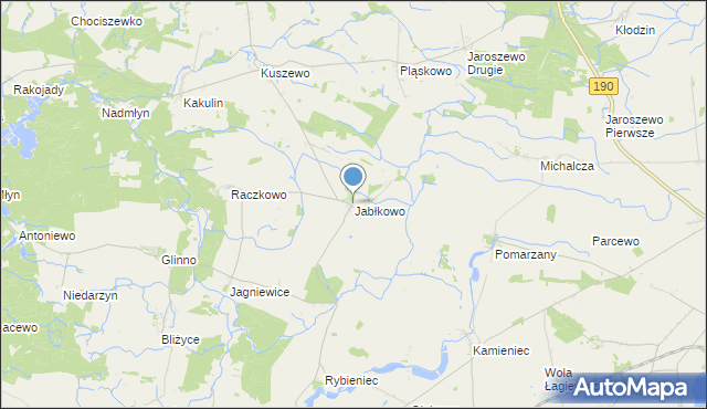 mapa Jabłkowo, Jabłkowo na mapie Targeo