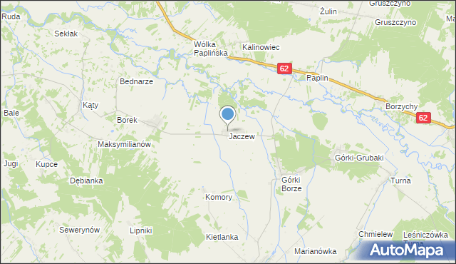 mapa Jaczew, Jaczew na mapie Targeo