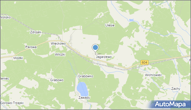 mapa Jagarzewo, Jagarzewo na mapie Targeo