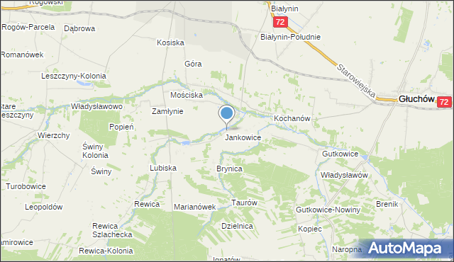 mapa Jankowice-Kolonia, Jankowice-Kolonia gmina Jeżów na mapie Targeo