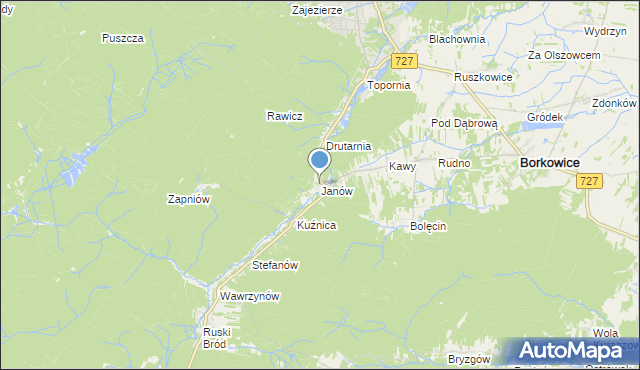 mapa Janów, Janów gmina Przysucha na mapie Targeo