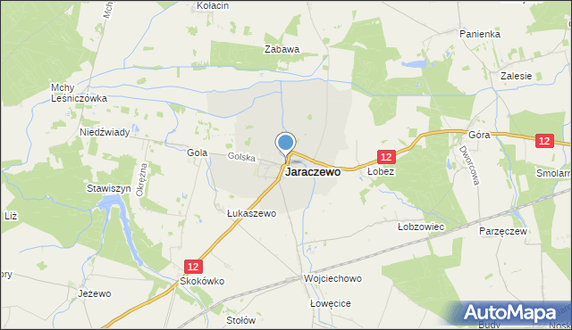 mapa Jaraczewo, Jaraczewo powiat jarociński na mapie Targeo
