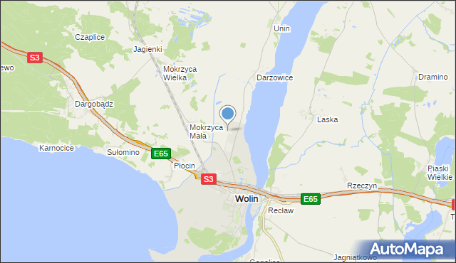 mapa Jaromierz, Jaromierz gmina Wolin na mapie Targeo