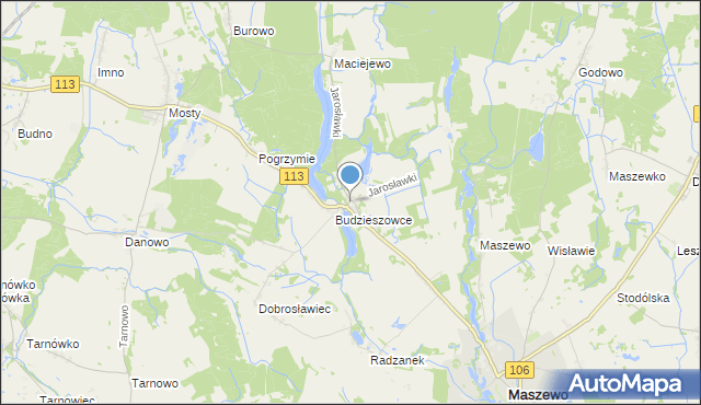 mapa Jarosławki, Jarosławki gmina Maszewo na mapie Targeo