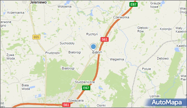 mapa Jasionowo, Jasionowo gmina Szypliszki na mapie Targeo