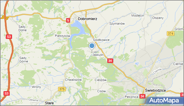 mapa Jaskulin, Jaskulin na mapie Targeo