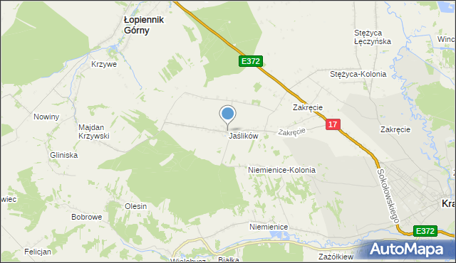 mapa Jaślików, Jaślików na mapie Targeo