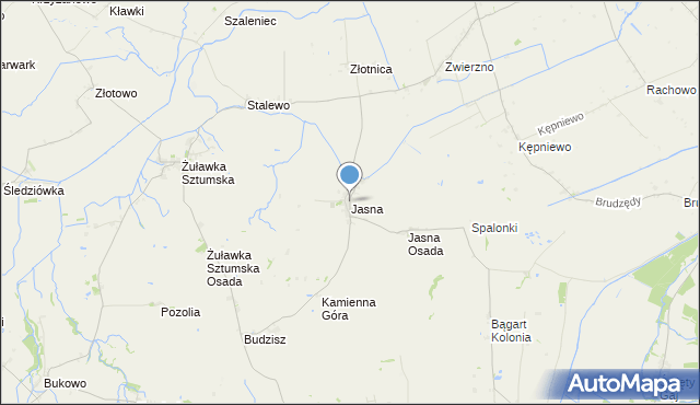 mapa Jasna, Jasna na mapie Targeo