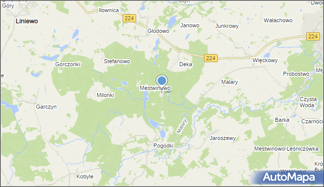 mapa Jastrzębce, Jastrzębce gmina Skarszewy na mapie Targeo