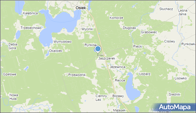 mapa Jaszczerek, Jaszczerek na mapie Targeo