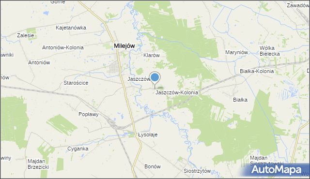 mapa Jaszczów-Kolonia, Jaszczów-Kolonia na mapie Targeo