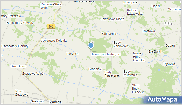 mapa Jaworowo-Jastrzębie, Jaworowo-Jastrzębie na mapie Targeo