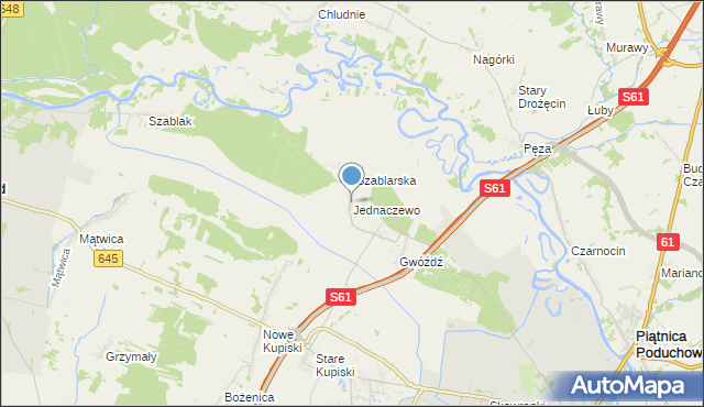 mapa Jednaczewo, Jednaczewo na mapie Targeo