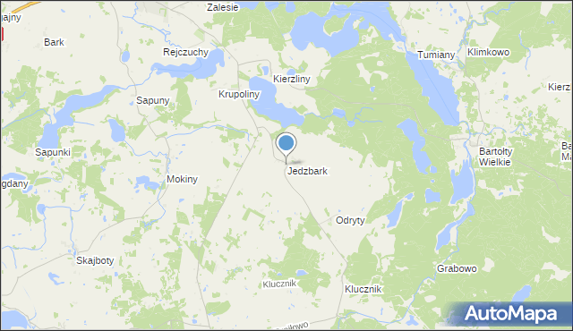 mapa Jedzbark, Jedzbark na mapie Targeo