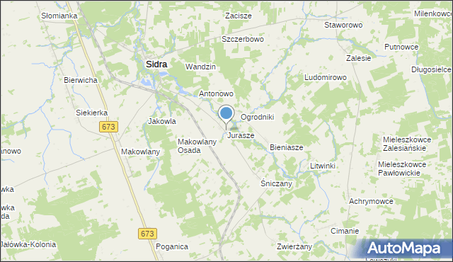 mapa Jurasze, Jurasze na mapie Targeo