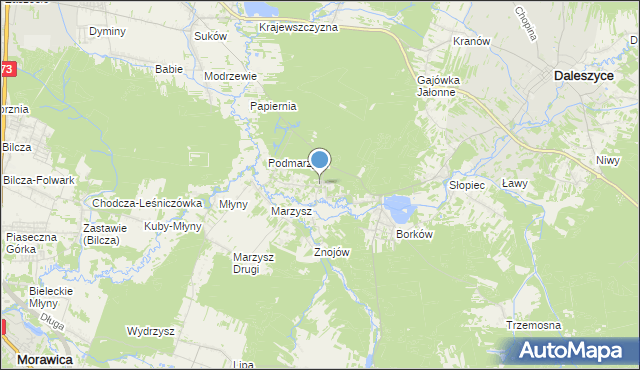mapa Kaczyn-Zdrój, Kaczyn-Zdrój na mapie Targeo