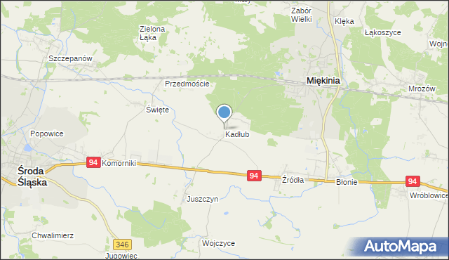 mapa Kadłub, Kadłub gmina Miękinia na mapie Targeo