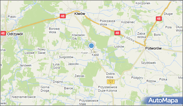 mapa Kadź, Kadź na mapie Targeo