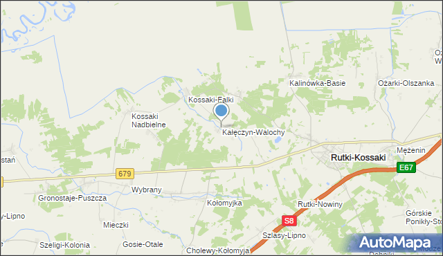 mapa Kałęczyn-Walochy, Kałęczyn-Walochy na mapie Targeo