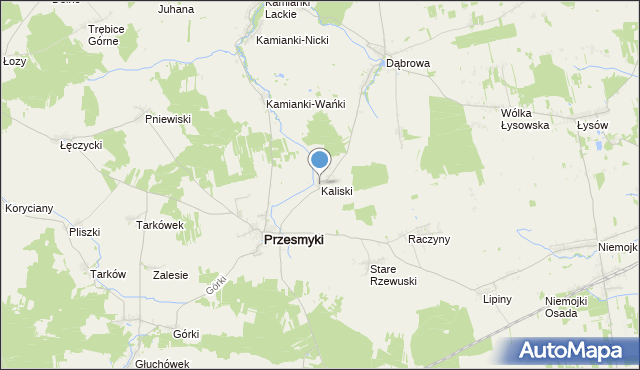 mapa Kaliski, Kaliski gmina Przesmyki na mapie Targeo