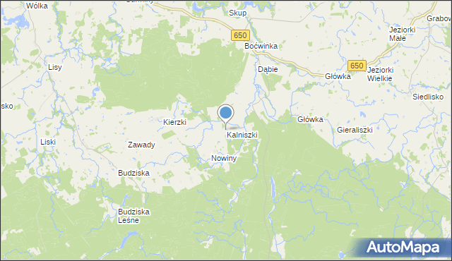 mapa Kalniszki, Kalniszki na mapie Targeo