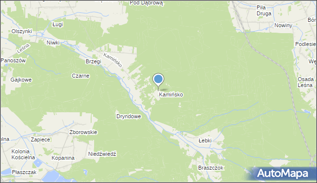 mapa Kamińsko, Kamińsko gmina Przystajń na mapie Targeo