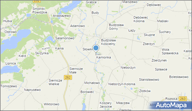 mapa Kamionka, Kamionka gmina Kleczew na mapie Targeo