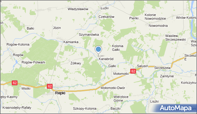 mapa Kanabród, Kanabród na mapie Targeo