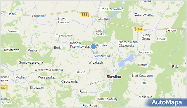 mapa Karczemka, Karczemka gmina Skrwilno na mapie Targeo