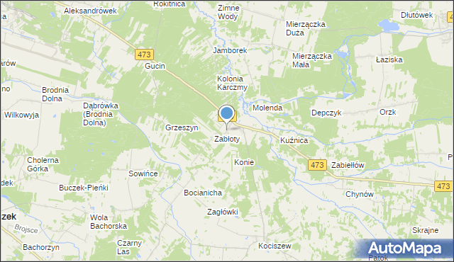 mapa Karczmy, Karczmy na mapie Targeo