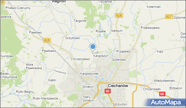 mapa Kargoszyn, Kargoszyn na mapie Targeo