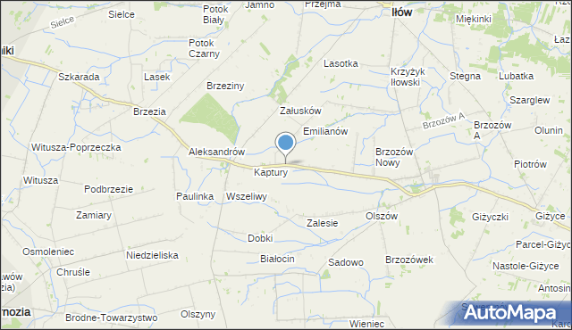 mapa Karłowo, Karłowo gmina Iłów na mapie Targeo