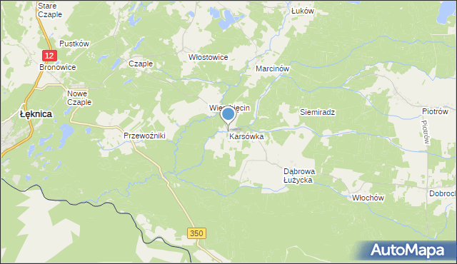 mapa Karsówka, Karsówka na mapie Targeo