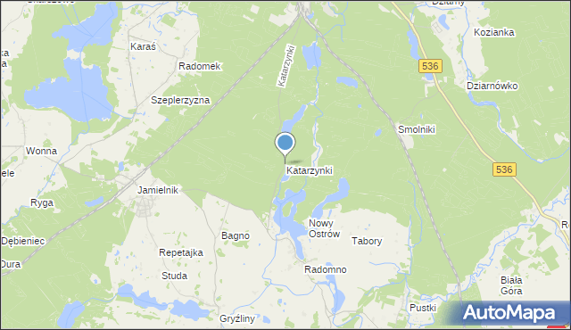 mapa Katarzynki, Katarzynki gmina Iława na mapie Targeo