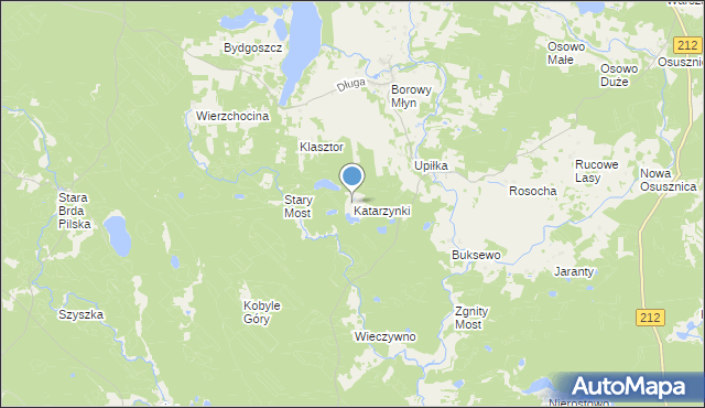 mapa Katarzynki, Katarzynki gmina Lipnica na mapie Targeo