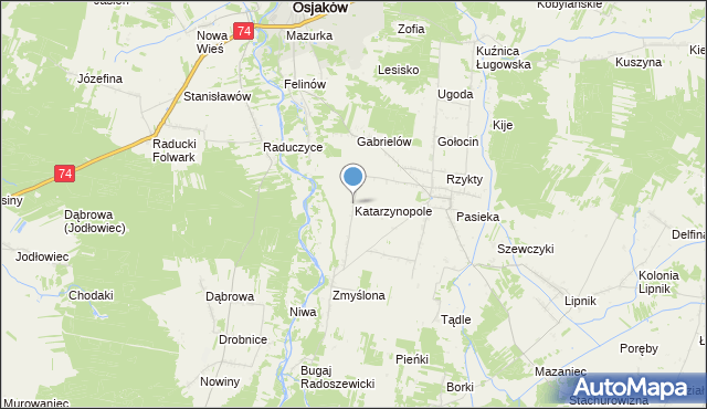 mapa Katarzynopole, Katarzynopole na mapie Targeo