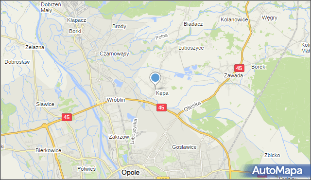 mapa Kępa, Kępa gmina Łubniany na mapie Targeo