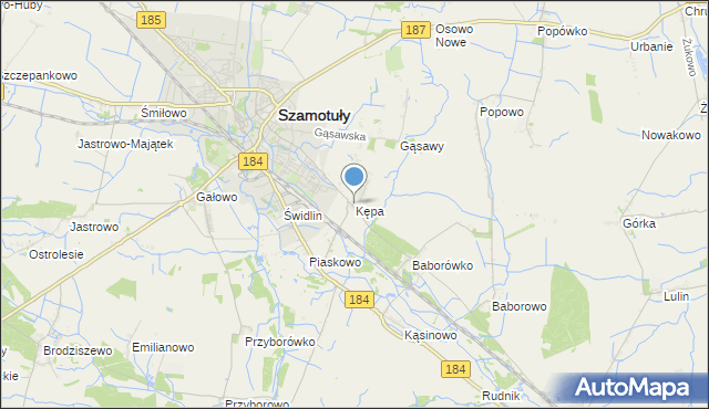 mapa Kępa, Kępa gmina Szamotuły na mapie Targeo