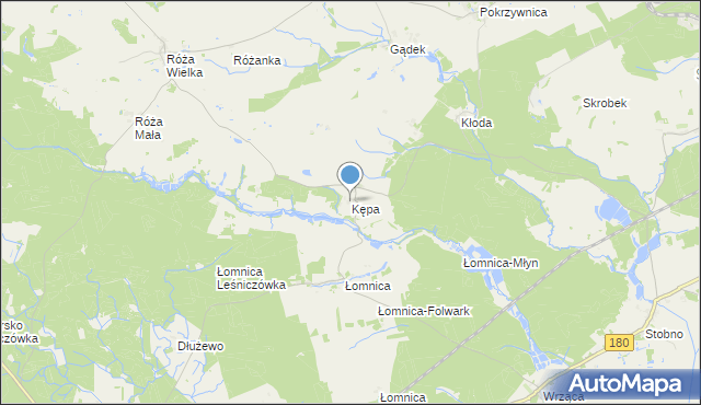 mapa Kępa, Kępa gmina Trzcianka na mapie Targeo
