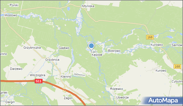 mapa Kępiste, Kępiste gmina Bobolice na mapie Targeo