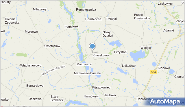 mapa Kijaszkowo, Kijaszkowo gmina Czernikowo na mapie Targeo