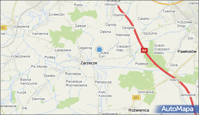 mapa Kisielów, Kisielów gmina Zarzecze na mapie Targeo