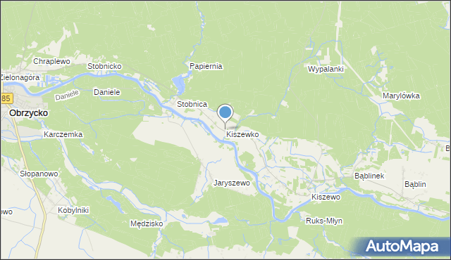 mapa Kiszewko, Kiszewko na mapie Targeo