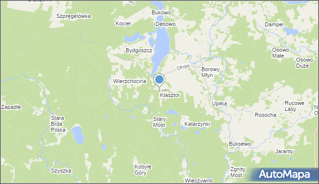 mapa Klasztor, Klasztor gmina Lipnica na mapie Targeo