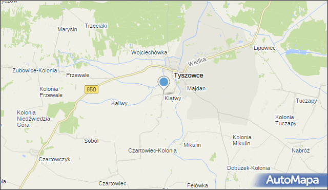 mapa Klątwy, Klątwy na mapie Targeo