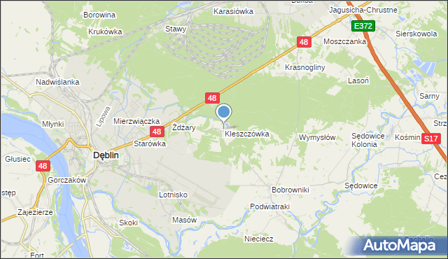 mapa Kleszczówka, Kleszczówka na mapie Targeo