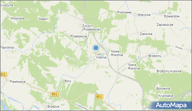 mapa Kletnia, Kletnia gmina Stężyca na mapie Targeo