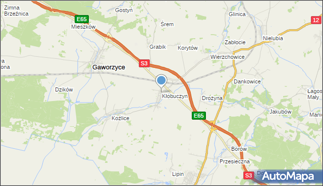 mapa Kłobuczyn, Kłobuczyn na mapie Targeo