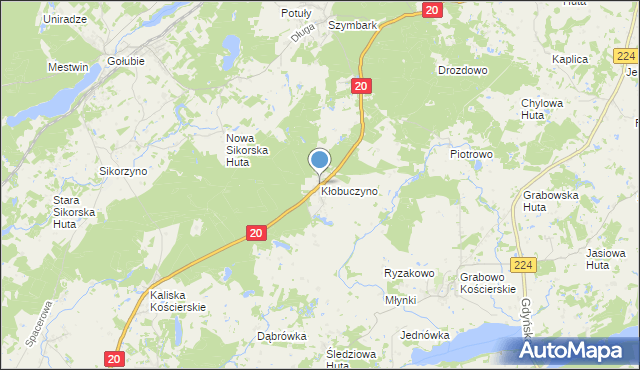 mapa Kłobuczyno, Kłobuczyno na mapie Targeo