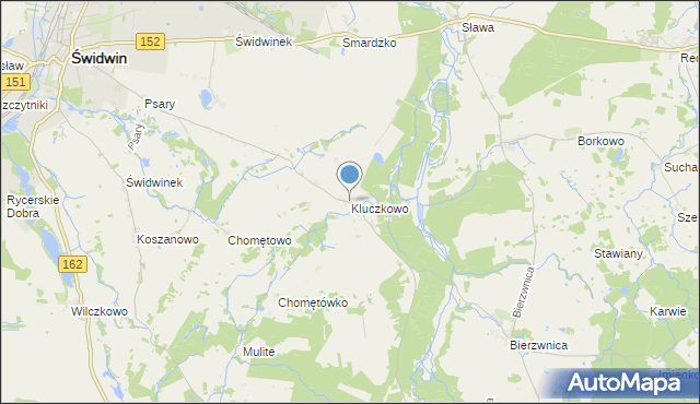 mapa Kluczkowo, Kluczkowo na mapie Targeo